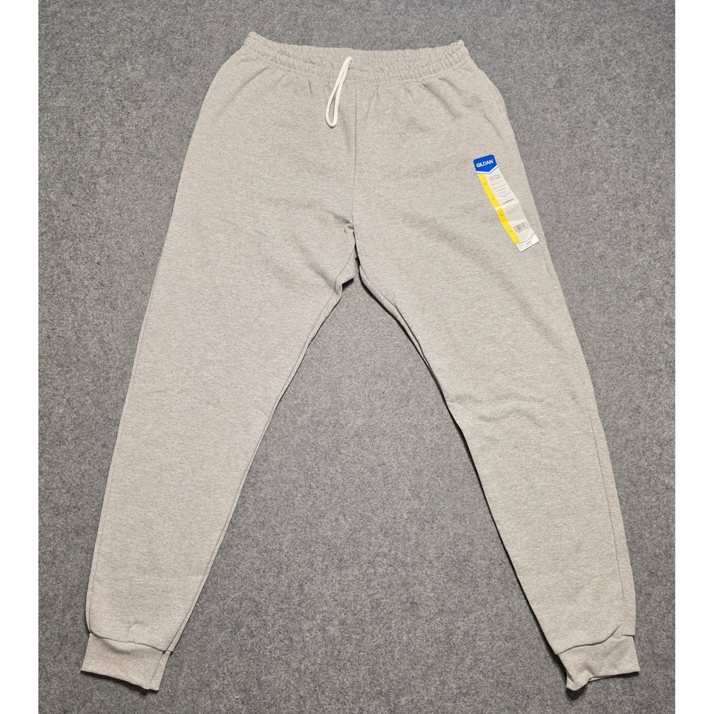 Gildan Heavy Blend Adult Joggers Sport Grey Sweatpants 18250 Mens Large NWT